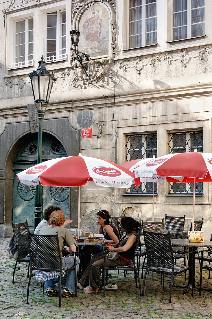 Outdoor café at lesser town, Prague. Czech Republic