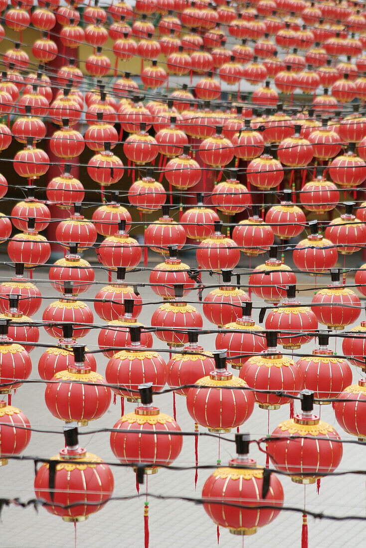 Chinese lanterns in Thean Hou Temple, Kuala Lumpur, Selangor, Malaysia, Asia