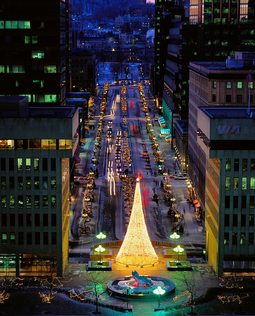 McGill College Avenue, Montreal. Quebec, Canada