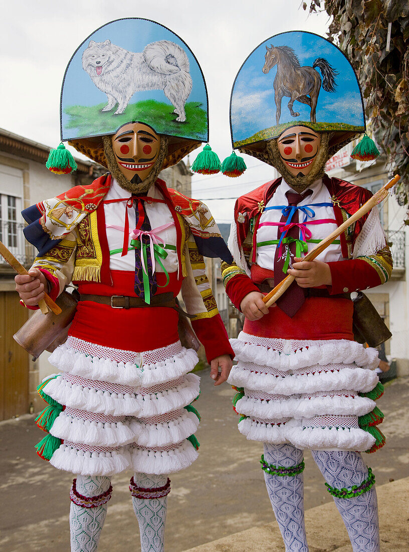 Peliqueiros', carnival. Laza. Orense province. Spain