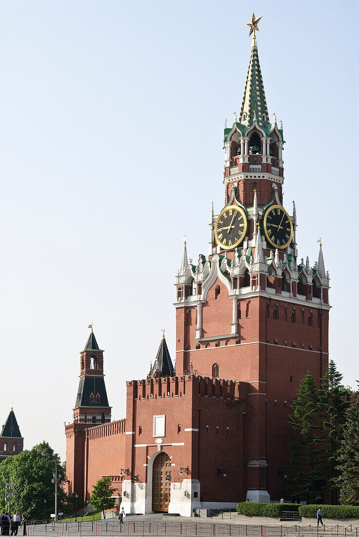 Spasskaya Tower, Savior Tower, Moscow Kremlin, Red Square, Moscow, Russia