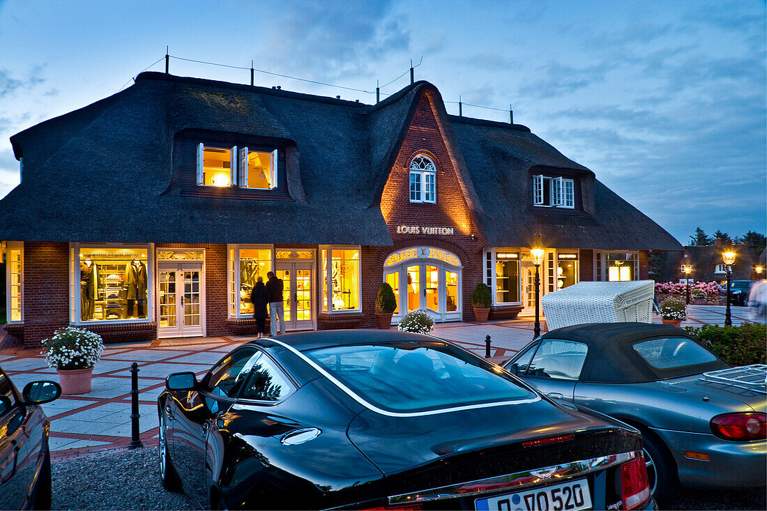 Cars, Luxury Shop, Kampen, Sylt Island, North Frisian Islands, Schleswig-Holstein, Germany