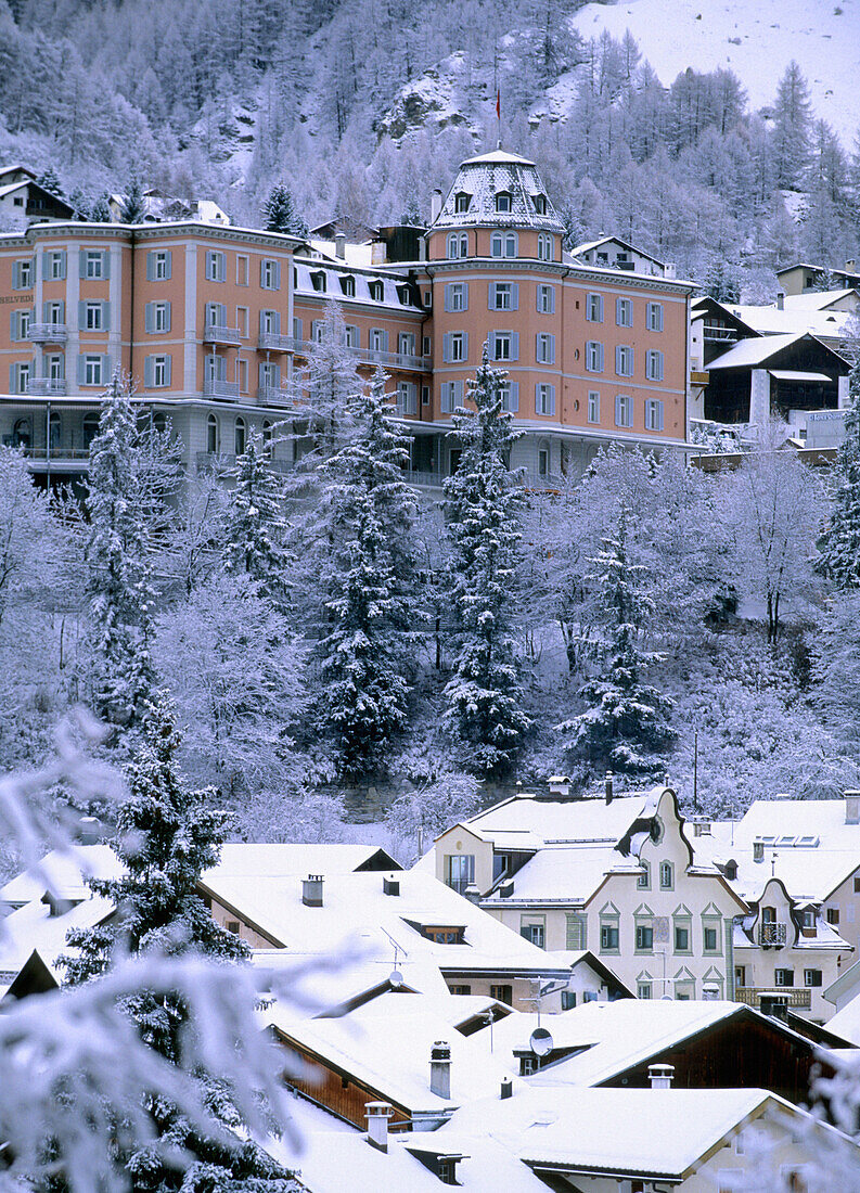 Hotel Belvedere in Scuol, Lower Engadine, Engadine, Grisons, Switzerland