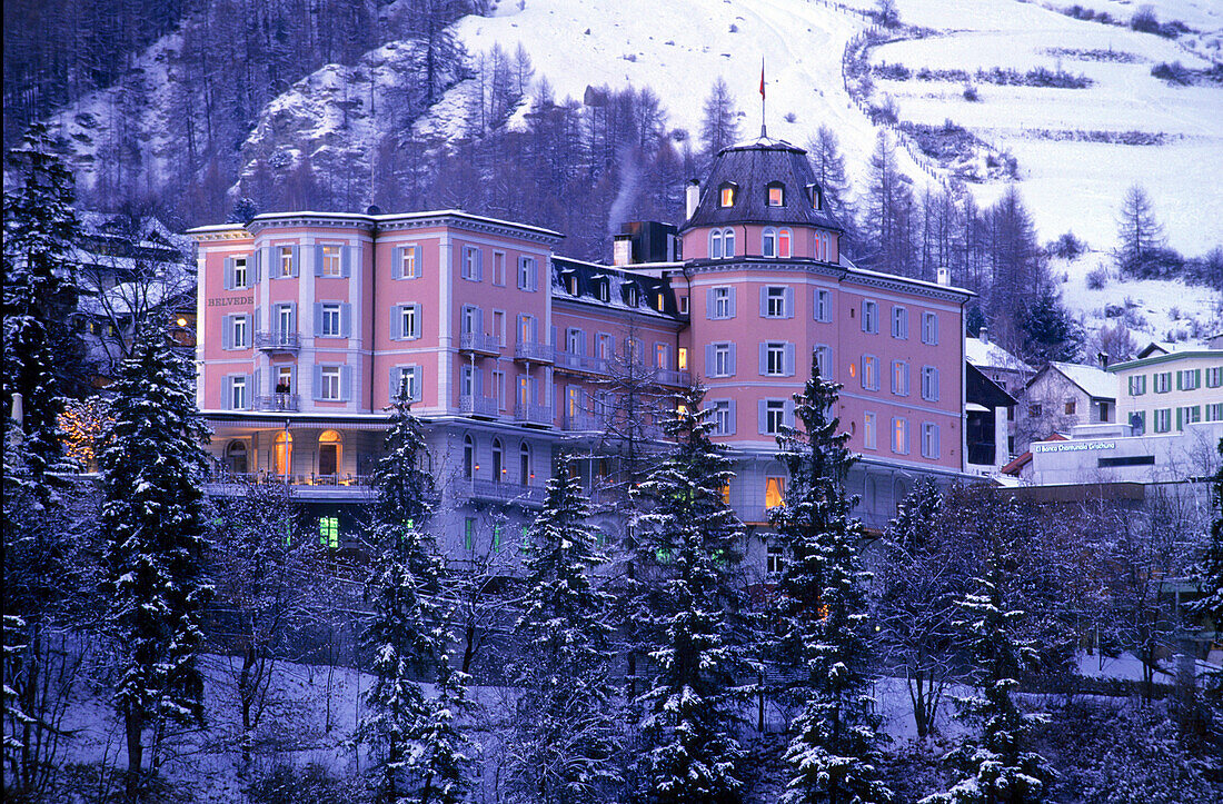 Hotel Belvedere in Scuol, Lower Engadine, Engadine, Switzerland