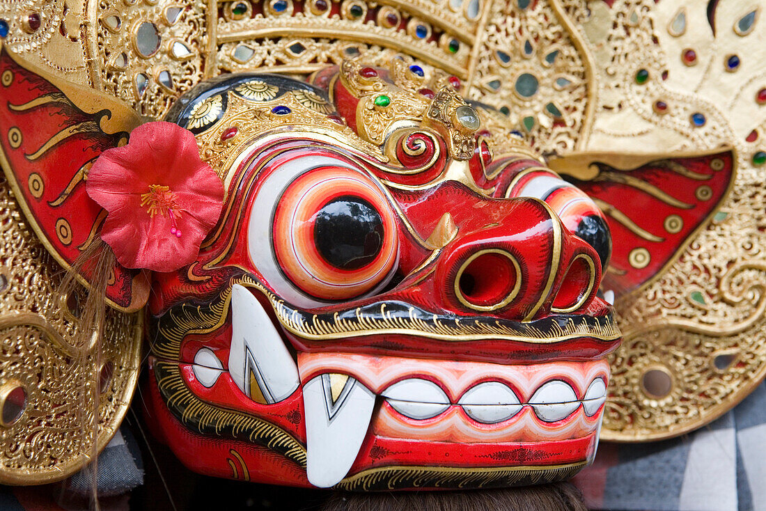 View at Barong mask, Bali, Indonesia