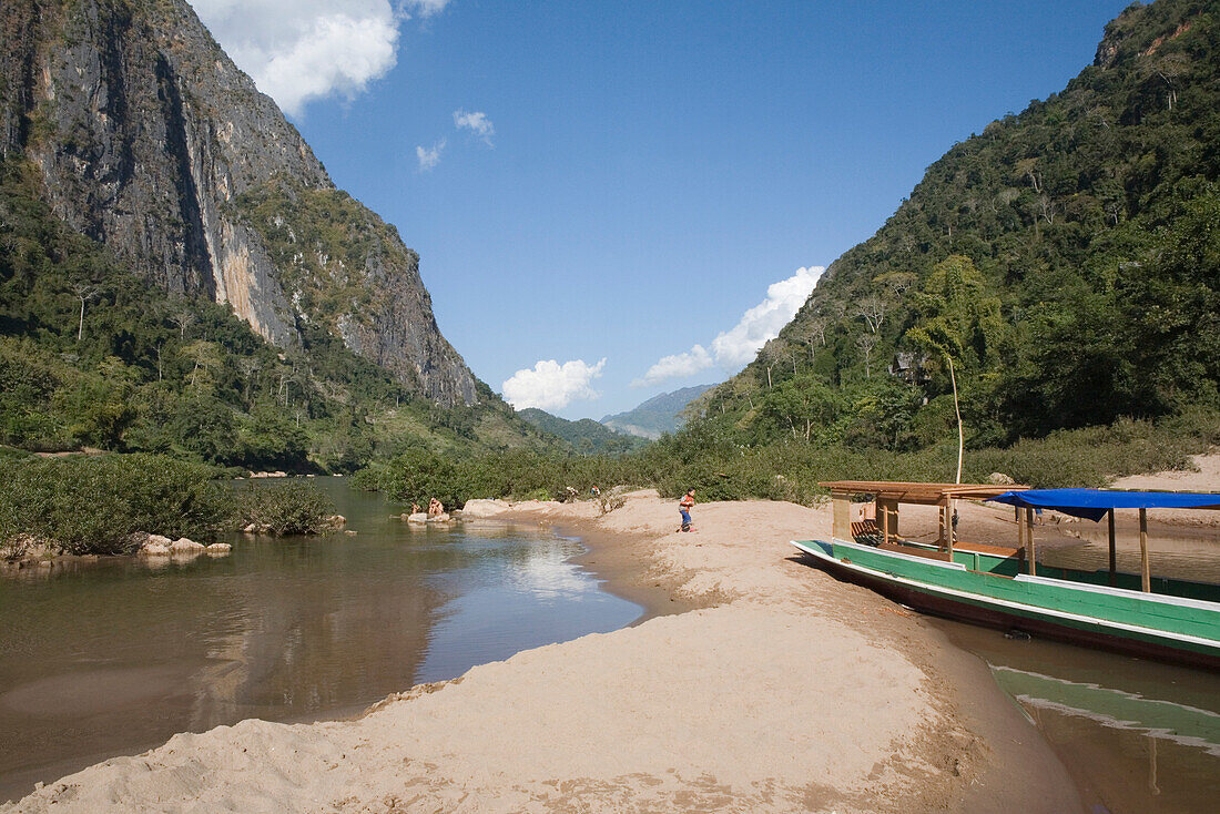 Fluss Nam Ou bei Dorf Nong Kiao, Provinz Luang Prabang, Laos