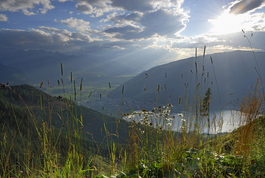 Blick auf Zeller See und Hundstein, Zell am See, Salzburger Land, Österreich