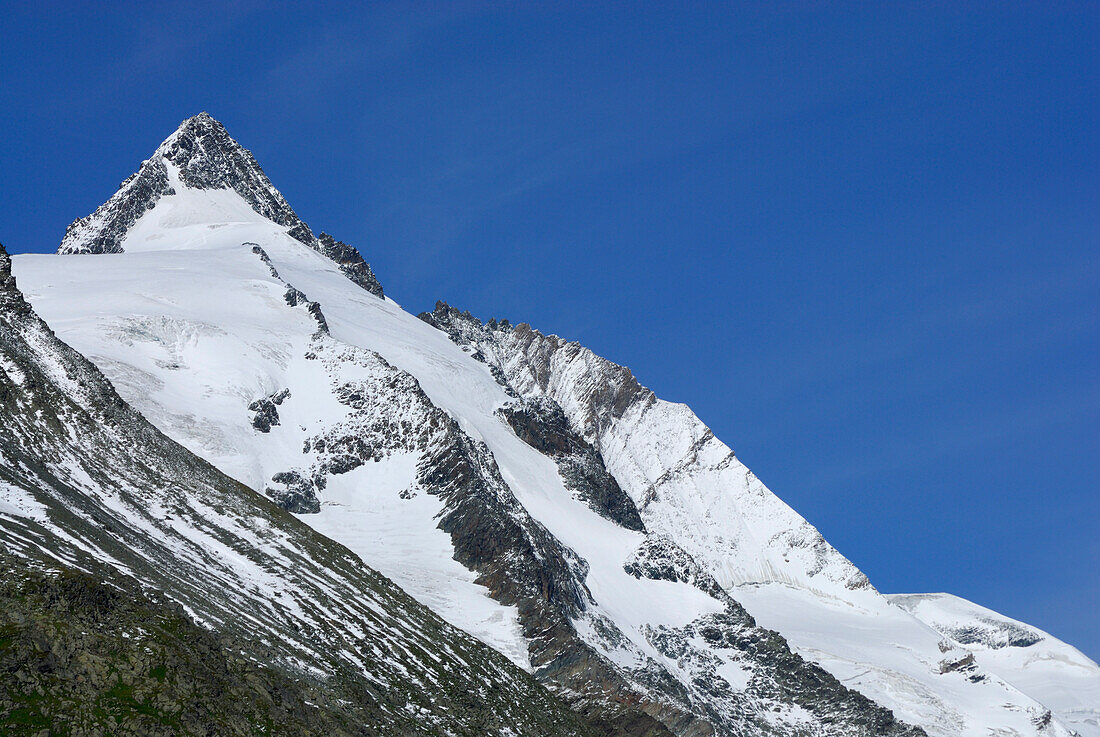 Grossglockner from Glocknerhaus, Hohe Tauern range, National Park Hohe Tauern, Carinthia, Austria