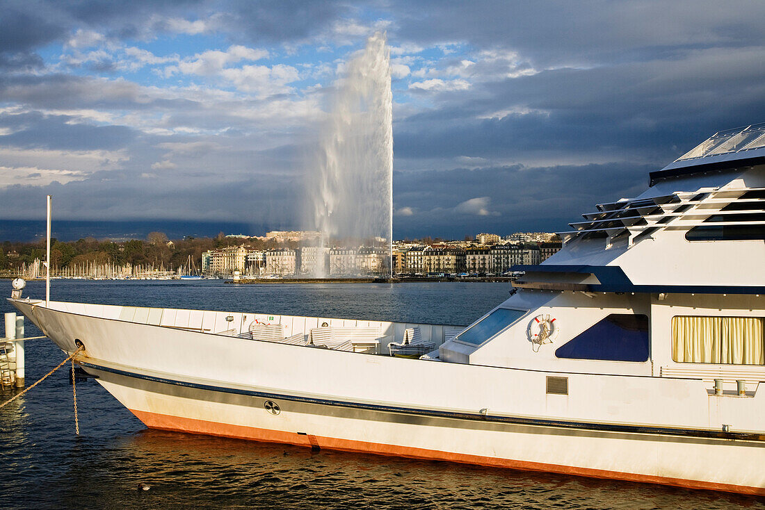 Geneva at Lake Geneva, fountain, Switzerland