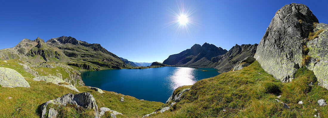 Panorama am Wangenitzsee, Schobergruppe, Nationalpark Hohe Tauern, Kärnten, Österreich