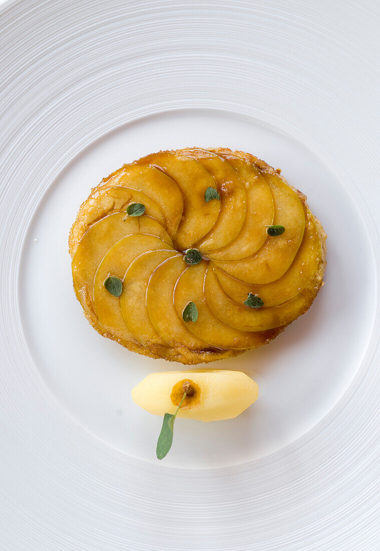 Fried goose liver with apples and majoram, Restaurant Steirereck, Vienna, Austria