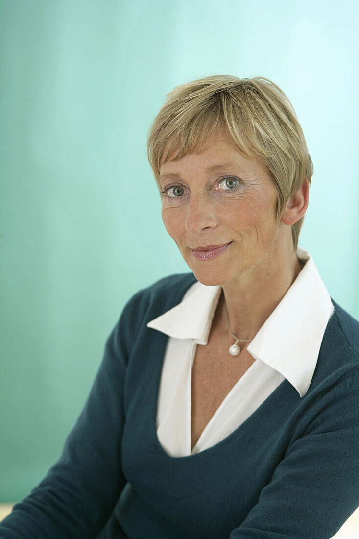 Mature woman smiling at camera, Styria, Austria