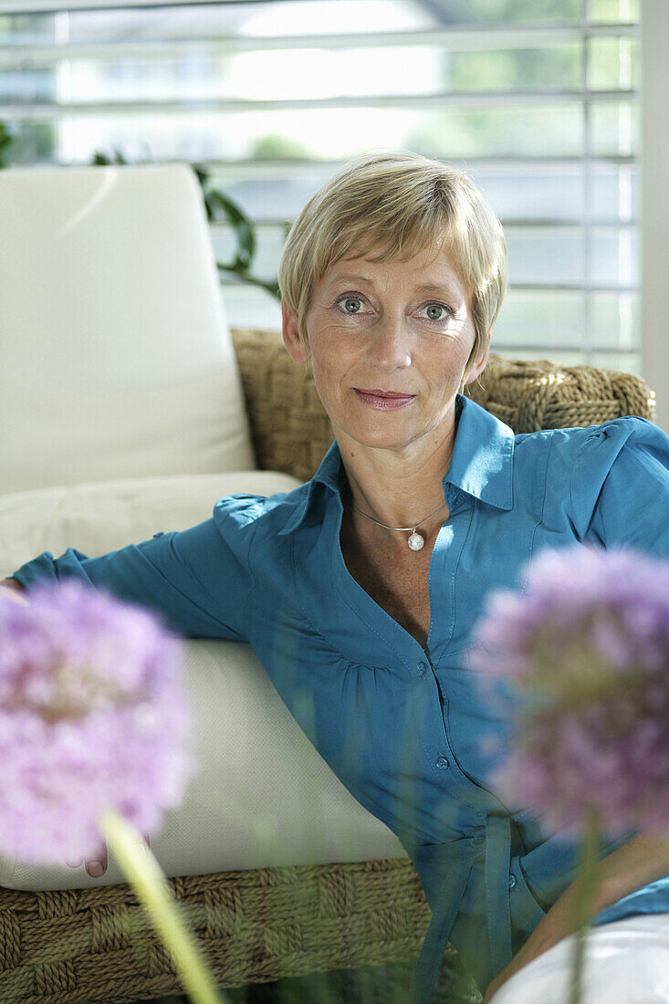 Mature woman looking at camera, Styria, Austria