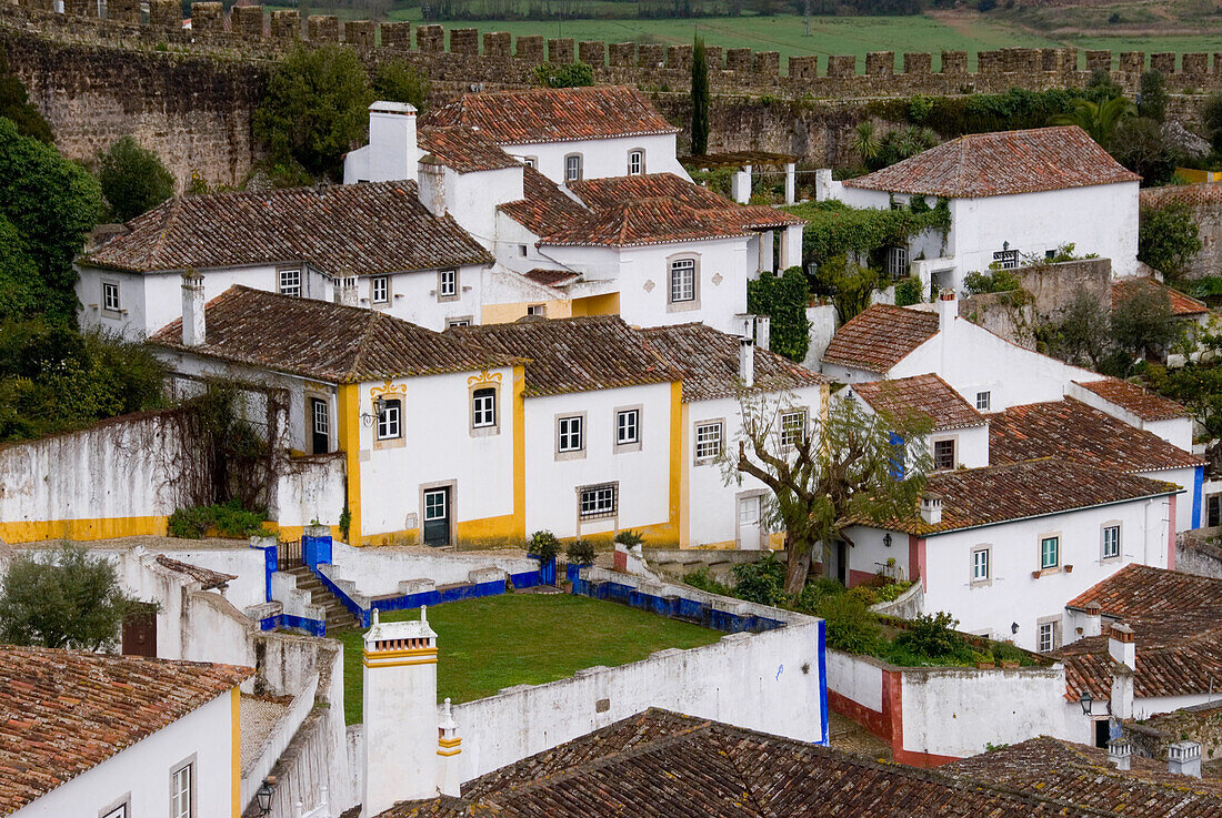 Old town of Obidos, Obidos, Leiria, Estremadura, Portugal