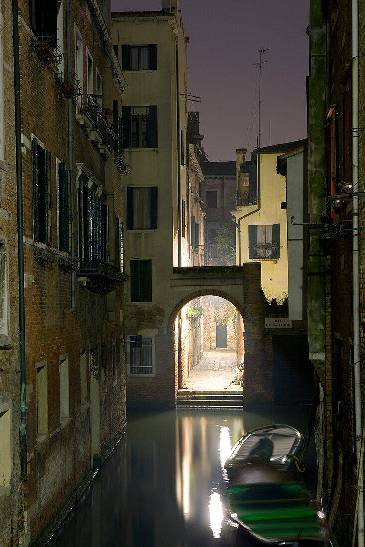 Blick von der Ponte del Forner auf den Rio de la Torre, Venedig, Italien, Europa