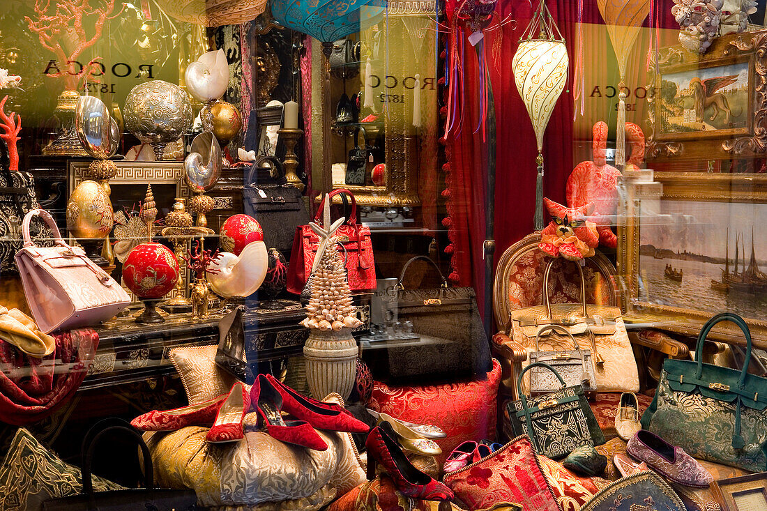 Shop window in the old town of Venice, Italy, Europe