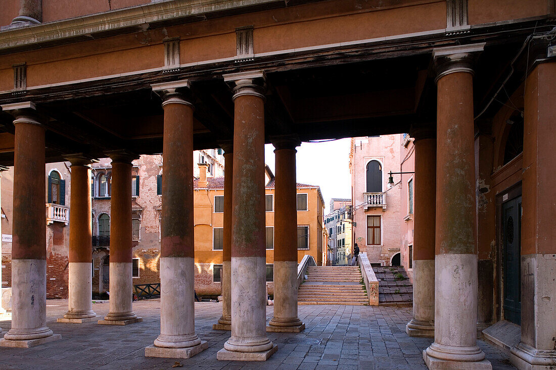 View of Campo de la Chiesa, Venice, Italy, Europe