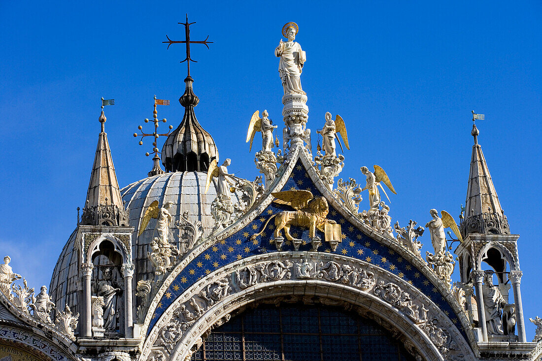Markusplatz, Piazza San Marco, mit Markusdom, Basilica San Marco, Venedig, Italien, Europa