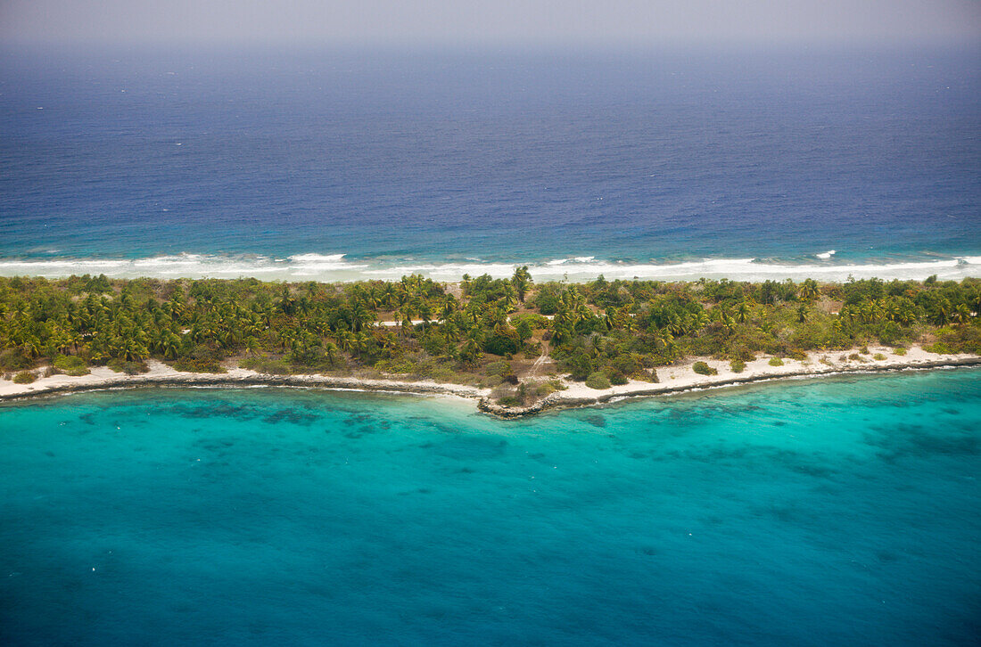 Blick auf Insel Majuro, Marschallinseln, Majuro Atoll, Mikronesien, Pazifik