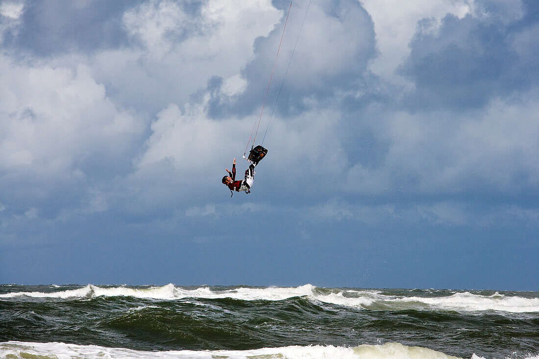Kite-Surf Trophy, Westerland, North Sea, Sylt Island, North Frisian Islands, Schleswig-Holstein, Germany