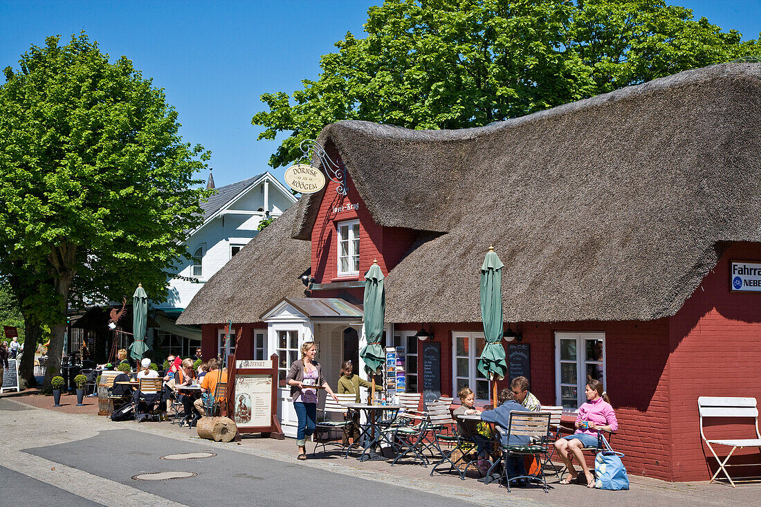Cafe in Nebel, Amrum Island, North Frisian Islands, Schleswig-Holstein, Germany