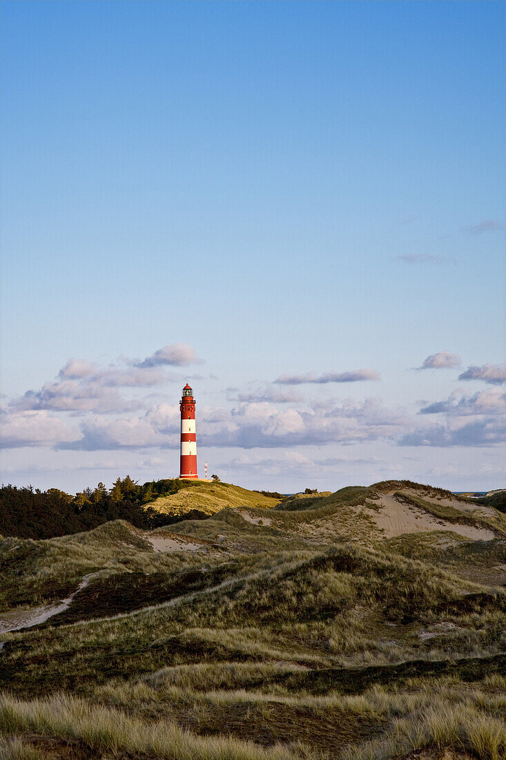 Leuchtturm in den Dünen, Amrum, Schleswig-Holstein, Deutschland