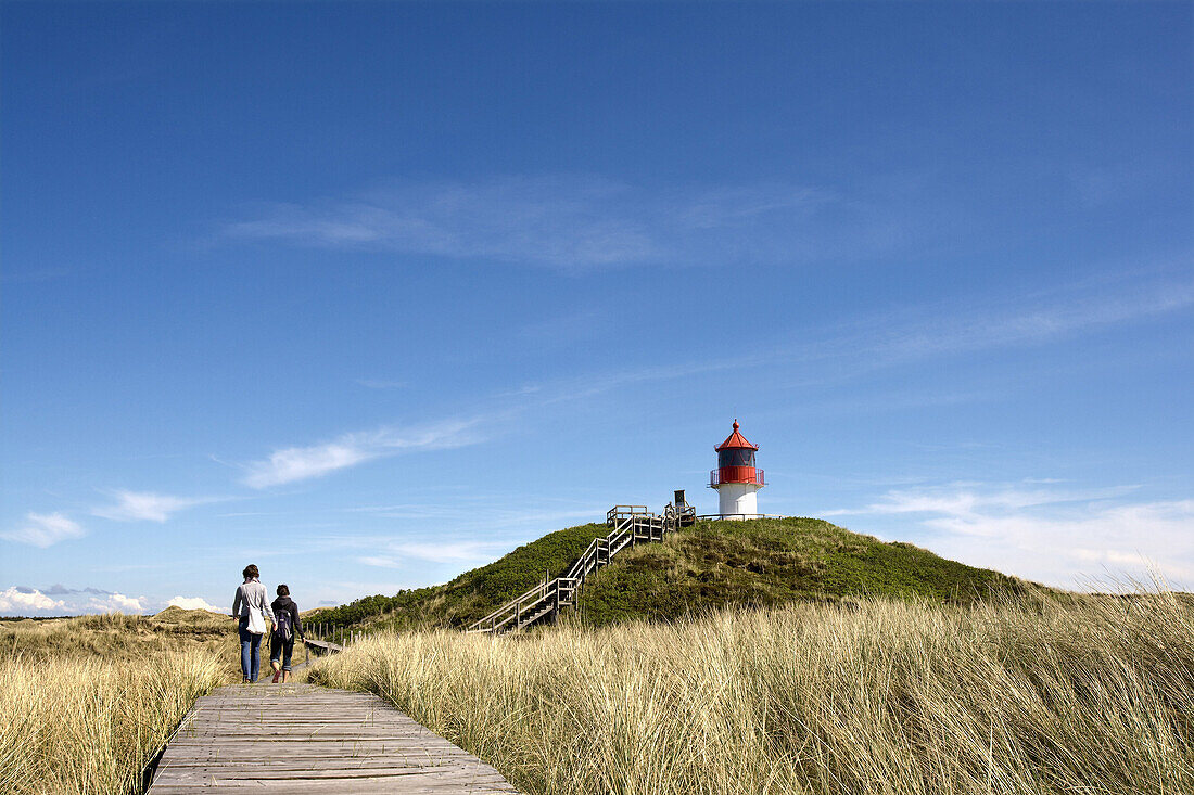 Sea mark between dunes, Amrum Island, Schleswig-Holstein, Germany