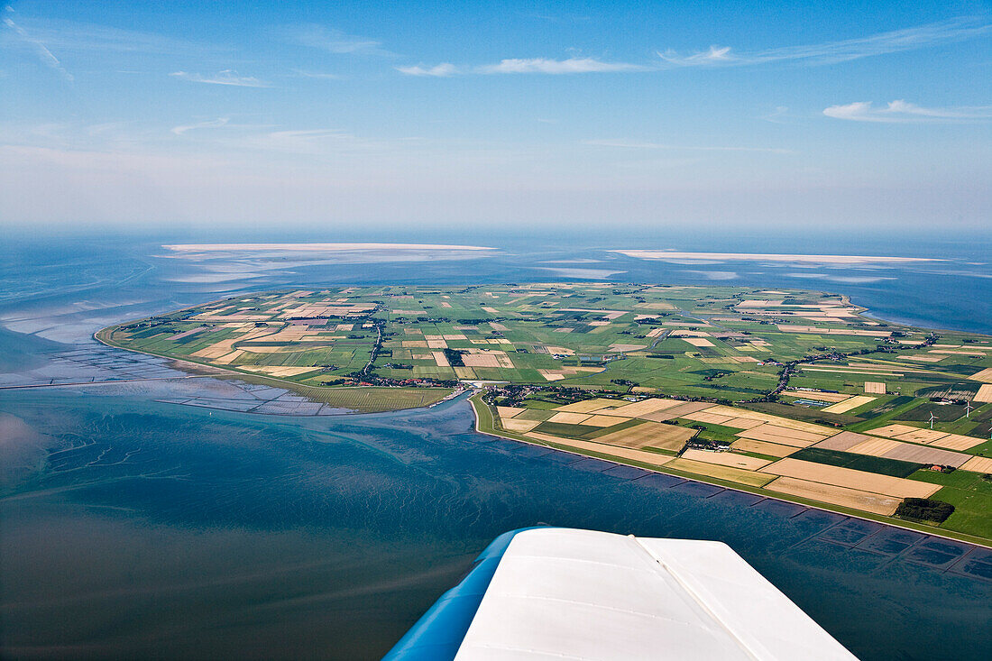 Aerial View of Pellworm Island, North Frisian Islands, Schleswig-Holstein, Germany