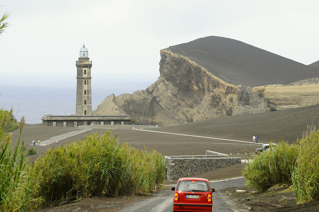 Leuchtturm Museum, Vulkan dos Capelinhos, Insel Faial, Azoren, Portugal