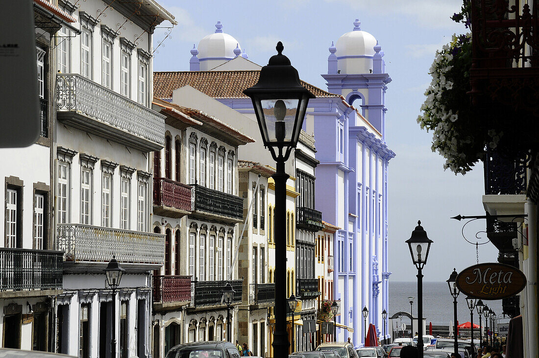 Straßen in Angra do Heroismo, Insel Terceira, Azoren, Portugal