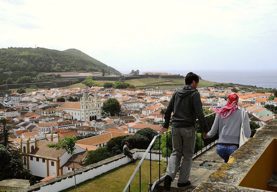 View from Alto da Memoria, Angra do Heroismo, Terceira Island, Azores, Portugal