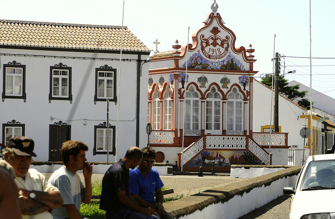 Tempel of the holy Spirit in Sao Sebastiao, Terceira Island, Azores, Portugal