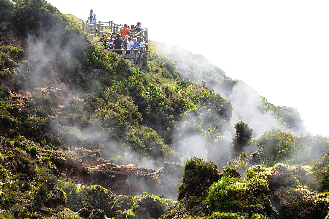 Furnas do Enxofre, Serra do Moriao, Insel Terceira, Azoren, Portugal