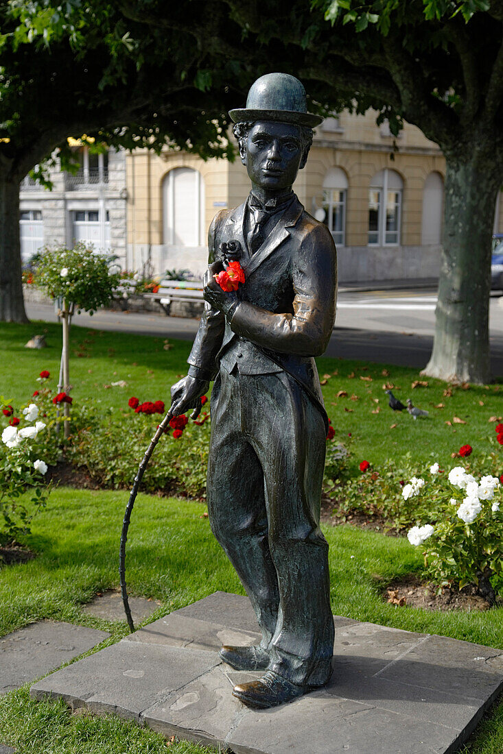 Charlie Chaplin Statue, Vevey, Kanton Waadt, Schweiz