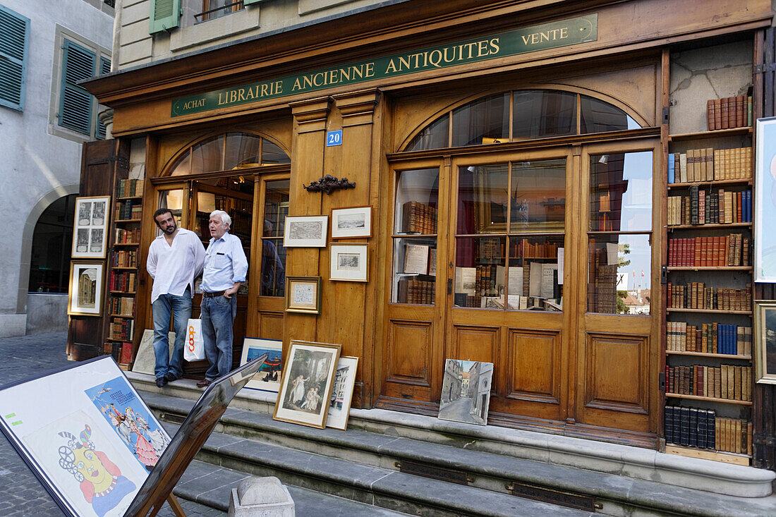 Antique shop, Old Town, Geneva, Canton of Geneva, Switzerland