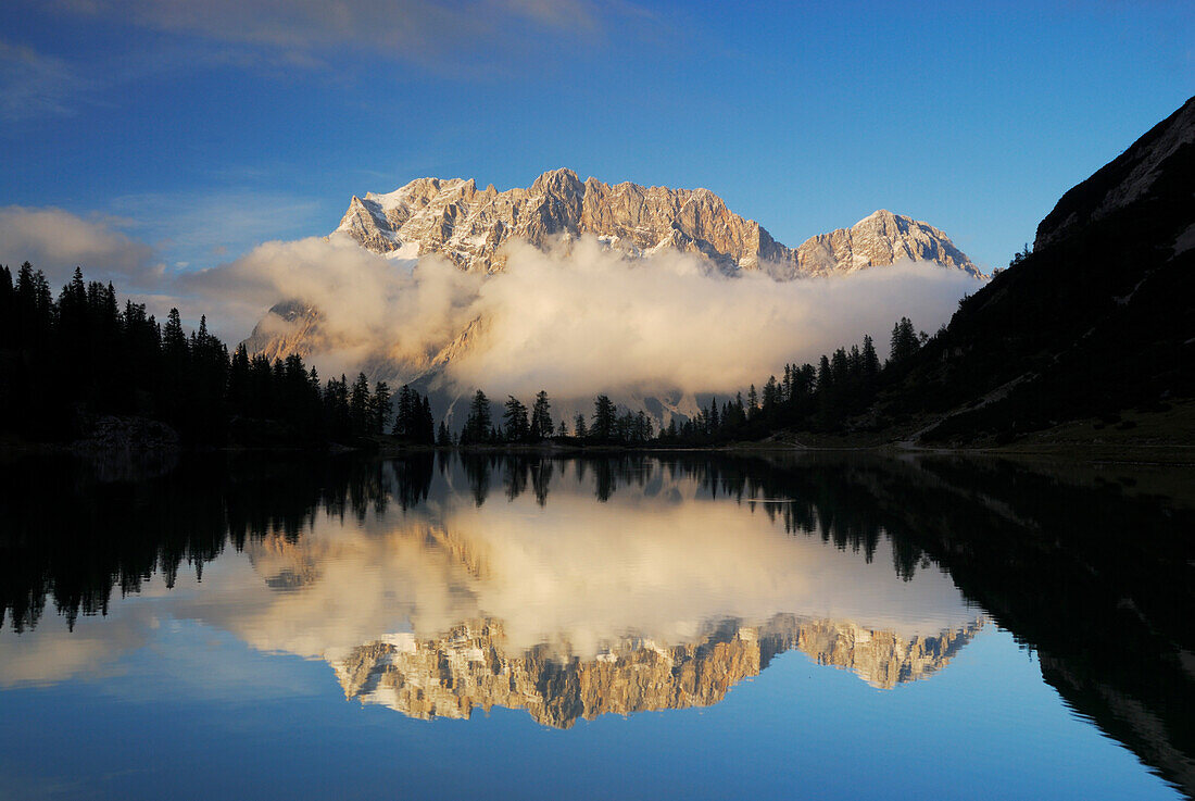 Seebensee mit Zugspitze, Mieminger Gebirge, Tirol, Österreich