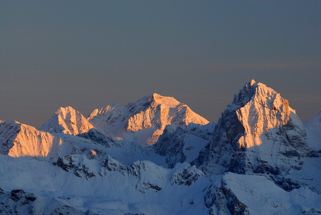 Tribulaun range, view from the south, Stubaier Alpen range, Stubai range, South Tyrol, Italy