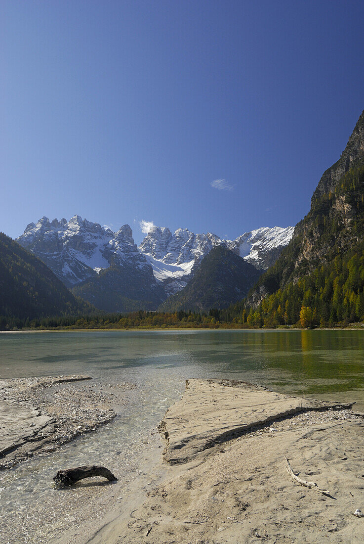 Monte Cristallo above lake Duerrensee, Dolomites, South Tyrol, Italy