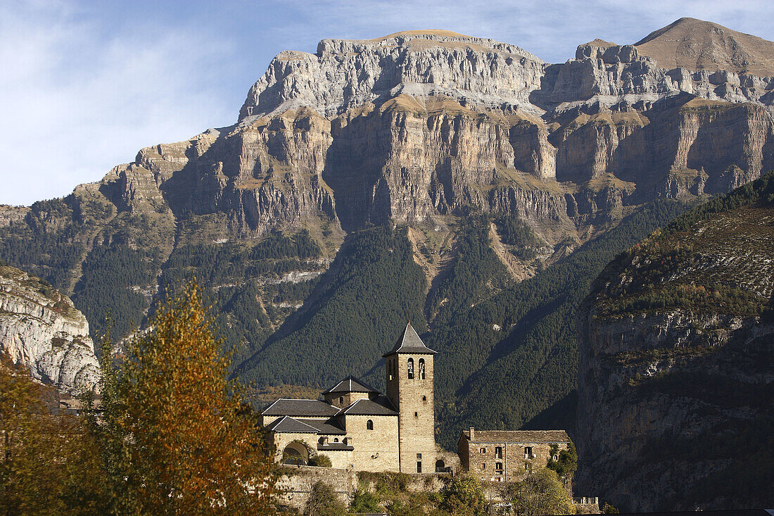 Torla in the Ordesa National Park. Huesca province. Aragon. Spain