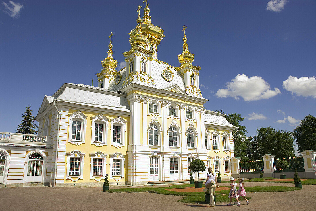 Russia. Petrodvorets. Peterhof Palace. Peter the Great's Summer Palace. Grand Palace.