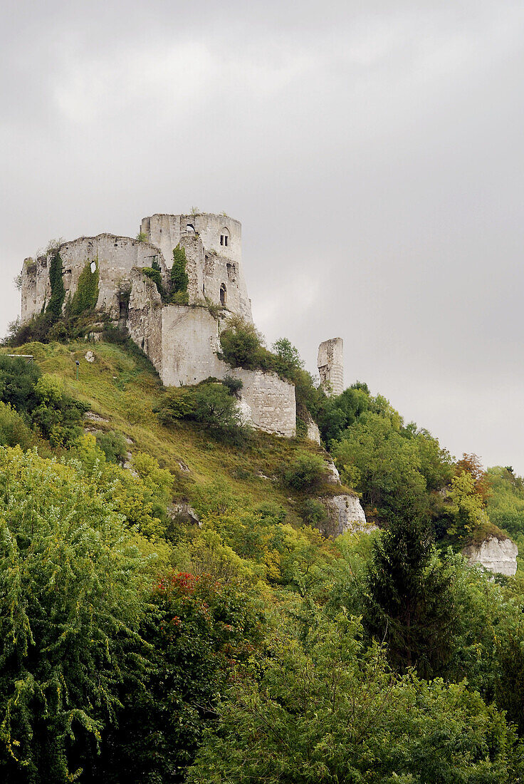 Castle Chateau Gaillard, Les Andelys, France. Built by Richard the Lionhearted in 1196.