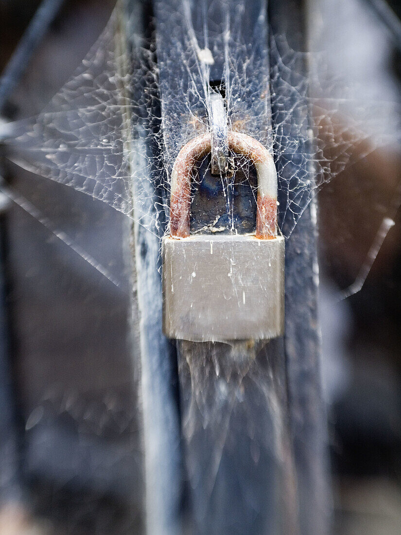 Lock on old masoleum in La Recoleta Cemetery in Buenos Aires, Argentina