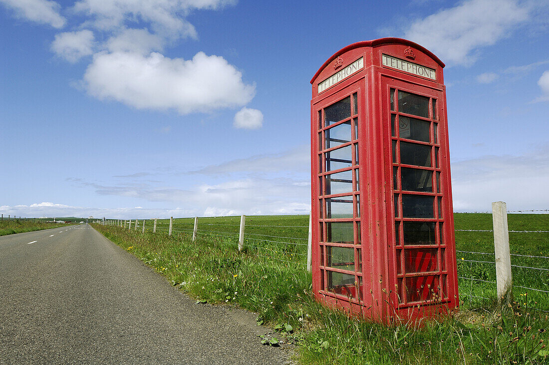 Telephone Box. Westray, Orkney Islands, Scotland.