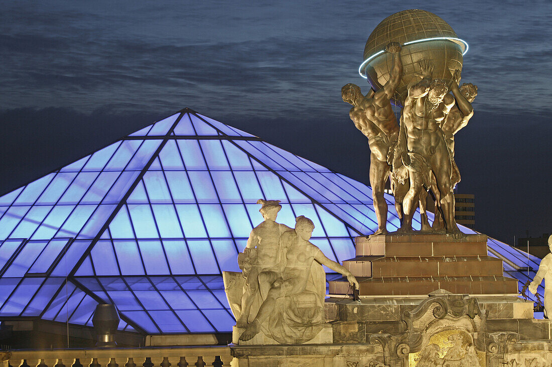 Glass pyramid, Museum of Communication, Mitte, Berlin, Germany