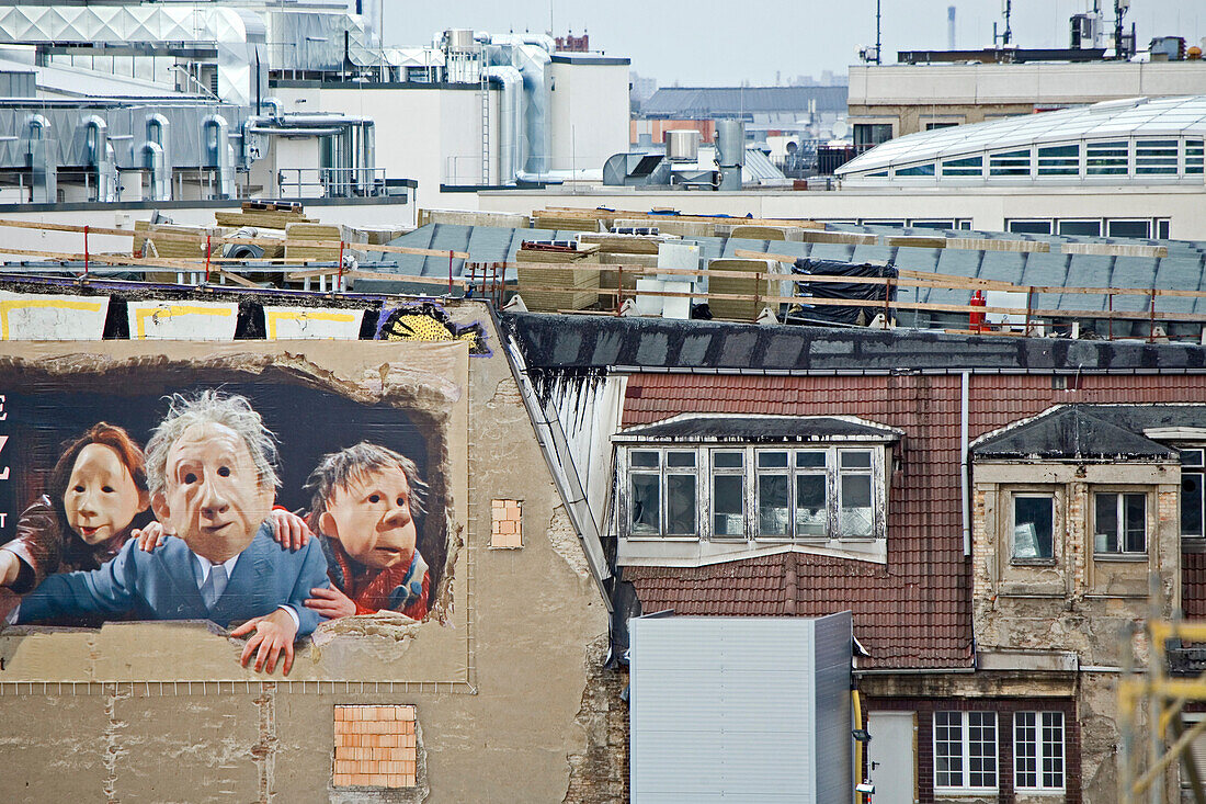 View at facades and roofs, Berlin, Germany, Europe