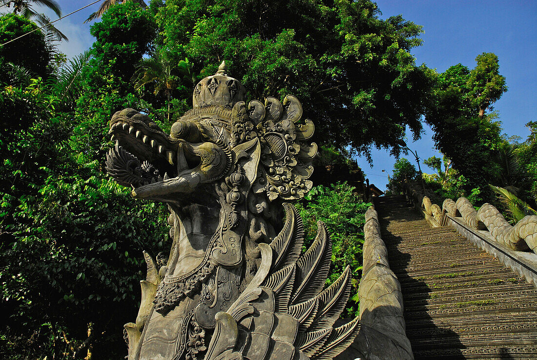 Detail des Tempels Pura Kehen im Sonnenlicht, Bangli, Bali, Indonesien, Asien
