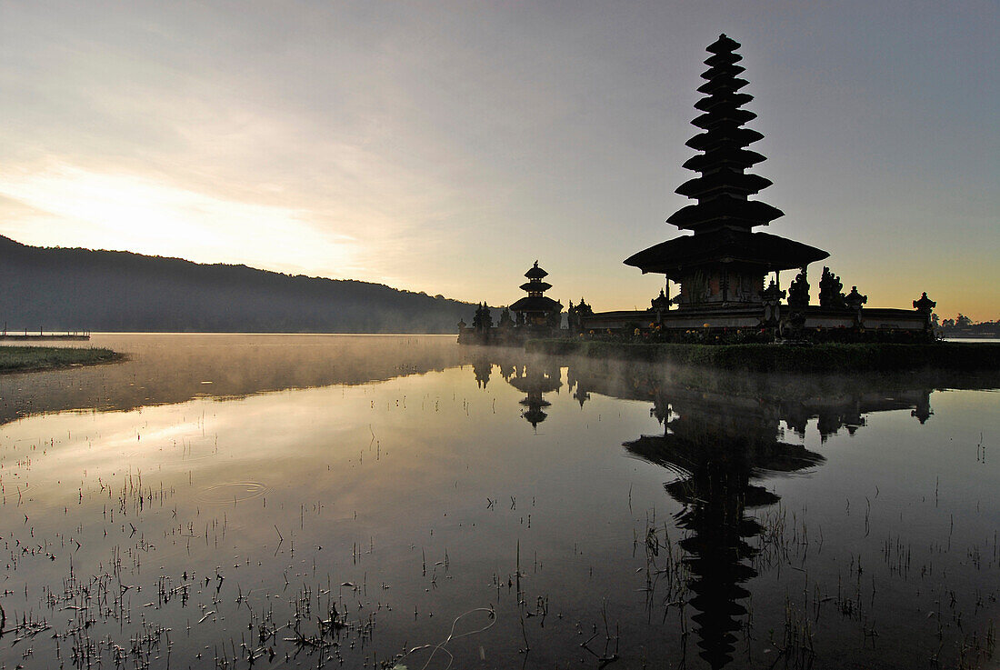 Ulu Watu Danu Bratan, temple on an island at Bratan lake, Bali, Indonesia, Asia
