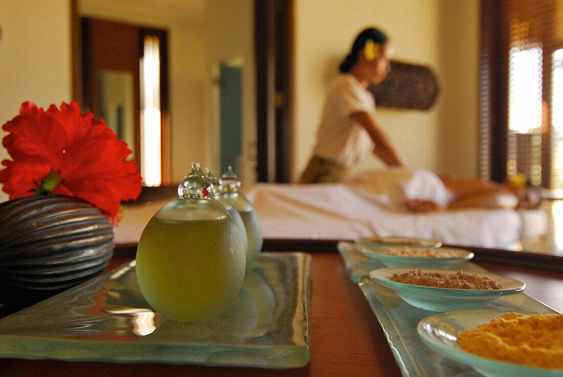 Massage im Spa des Chedi Club, GHM Hotel, Ubud, Indonesien, Asien