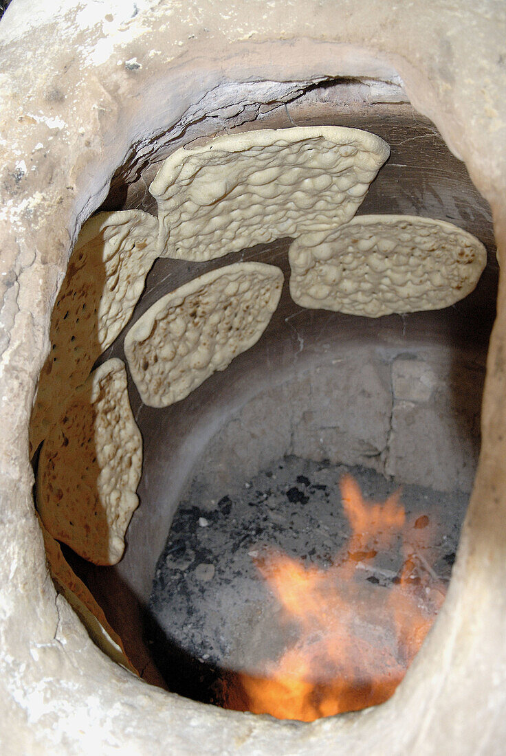 Traditional baked bread. Yazd. Iran