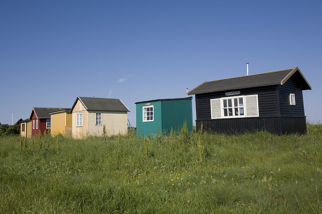 Beach huts. Ærø island. Denmark.